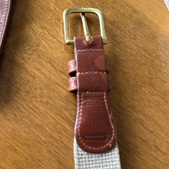 Coach leather/canvas belt - Picture 4 of 6